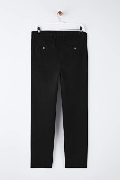Trendyol Collection Μαύρο ανδρικό υφαντό ελαστικό υφασμάτινο παντελόνι TMNAW26PL00033