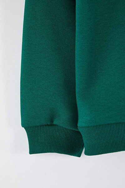 TRENDYOLKIDS Emerald Green Plain Knitted Sweatshirt Tkdaw26Sw00008