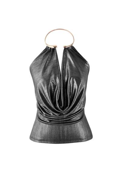 Trendyol Collection Πλεκτή μπλούζα για πάρτι με λεπτομέρεια από ασημί αξεσουάρ TPRAW26BZ00062