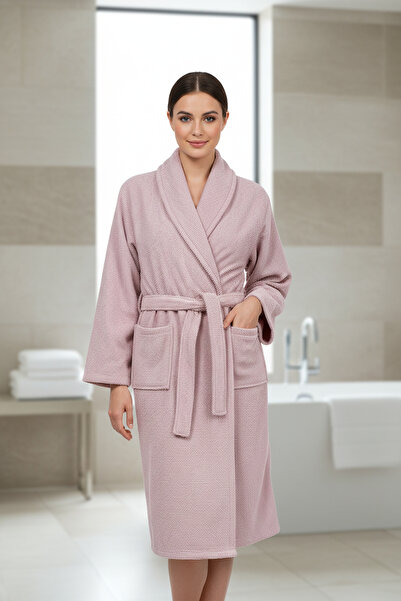 Class %100 Pamuk Şalyaka Bukle Bornoz Trio M