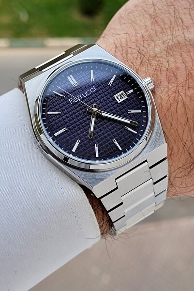 Ferrucci Kadranı Lacivert Kordonu Gri Renk Ayarlanabilir Kordonlu 40 mm Fonks...