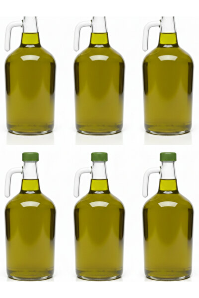 Viyalente 6 Pieces of 3 Liter Olive Oil Bottle with Handle (Galon) 6 Pieces W...