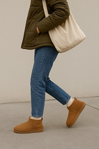 MUGGO Dámské denní mini kotníkové boty s tlustou podrážkou a chlupem uvnitř, zaručená kvalita HUG