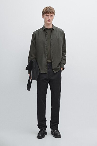 Massimo Dutti Slim fit fitilli melanj gömlek