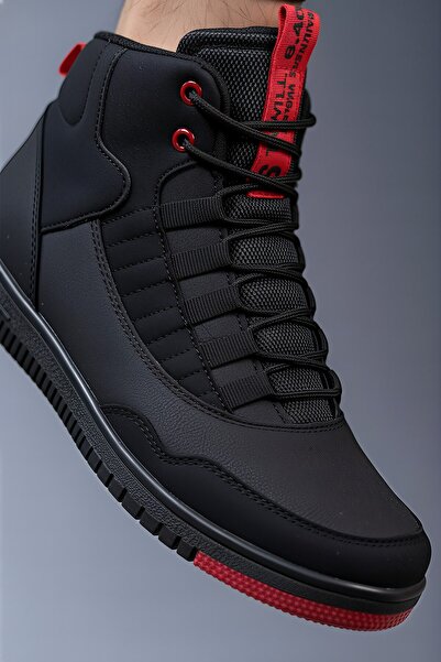 Riccon Černé červené pánské tenisky 00122262