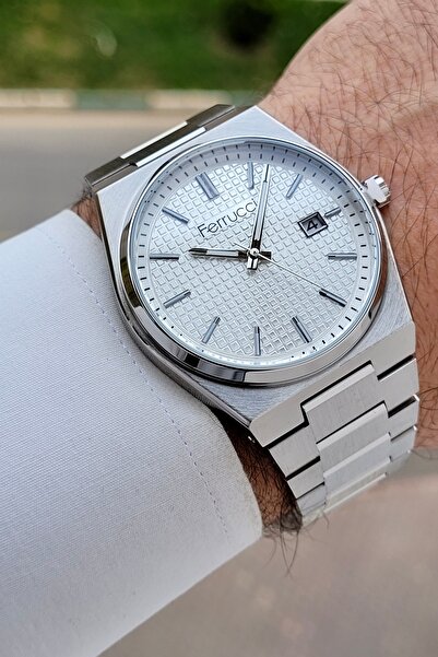 Ferrucci Gri Renk Ayarlanabilir Kordonlu 40 mm Fonksiyonlu Erkek Kol Saati