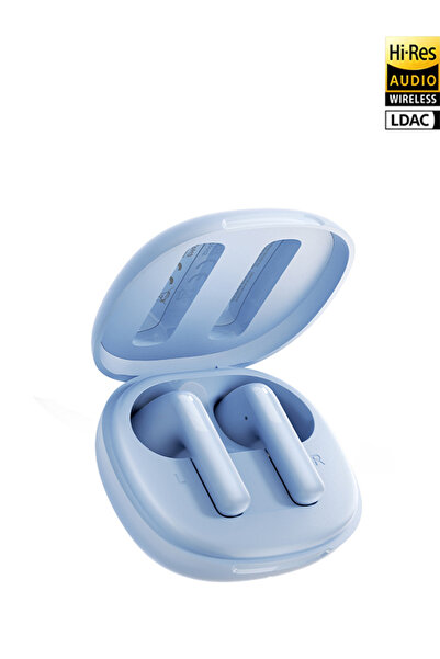 QCY Ailybuds E10 Bluetooth Kulaklık - Hires - Ldac - Çift Cihaz - Oyun Modu 4 Mics Enc Mavi