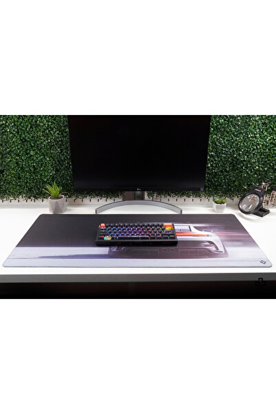 QwertyKey Deskmat Mousepad Car GT 4mm stitched edges