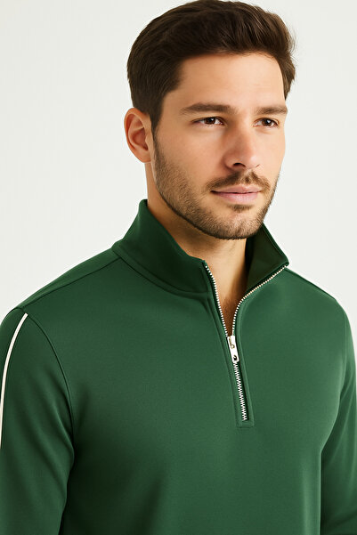 WE AND ME Βασικό φούτερ με μισό φερμουάρ ψηλός λαιμός