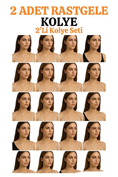 JANRA WORLD 2 Adet Rastgele Zirkon Kolye Sevgiliye, Arkadaşa, Özel Sürpriz Hediye Seti (ikili alımlarda 5 adet)