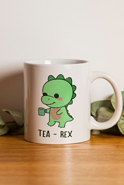 gavebutik كوب لطيف مطبوع عليه "شاي ريكس" - هدية عيد الحب