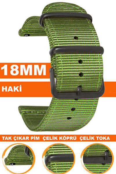 COBRA 18mm Fossil-Welder-Casio-Seiko-Omega-Armani Saat Uyumlu Nato Tekstil Ku...