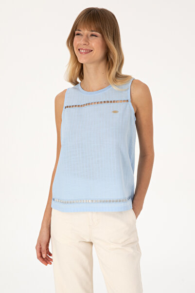 U.S. Polo Assn. Women's Light Blue T-Shirt 50300747-Vr003