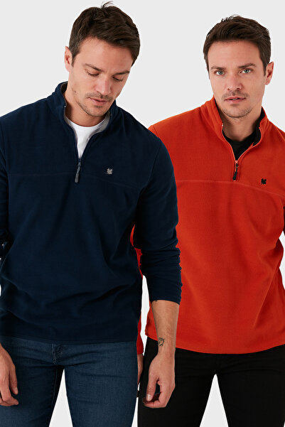 Buratti Slim Fit Anti-Pilling Non-Pilling Fleece-Lined Cold-Proof 2-Pack Flee...