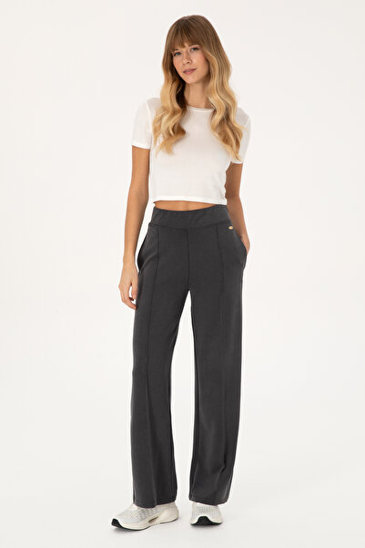 U.S. Polo Assn. بنطال رياضي نسائي فضفاض من مزيج مودال أنثراسايت 50307761-VR006