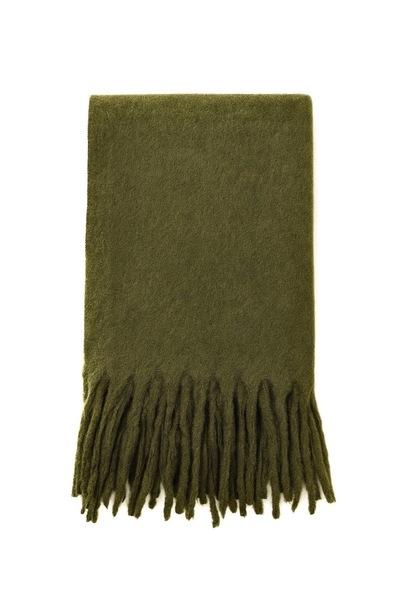 sf collection Eșarfă supradimensionat cu ciucuri cu textura moale de iarnă pentru femei