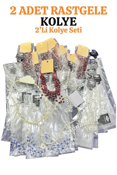 JANRA WORLD 2 Adet Rastgele Zirkon Kolye Sevgiliye, Arkadaşa, Özel Sürpriz Hediye Seti (ikili alımlarda 5 adet)