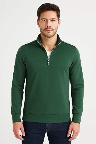 WE AND ME Βασικό φούτερ με μισό φερμουάρ ψηλός λαιμός