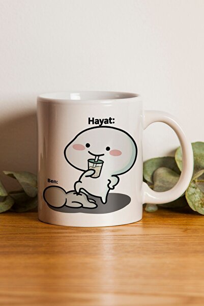 gavebutik كوب هدية مطبوع عليه عبارة "الحياة، أنا