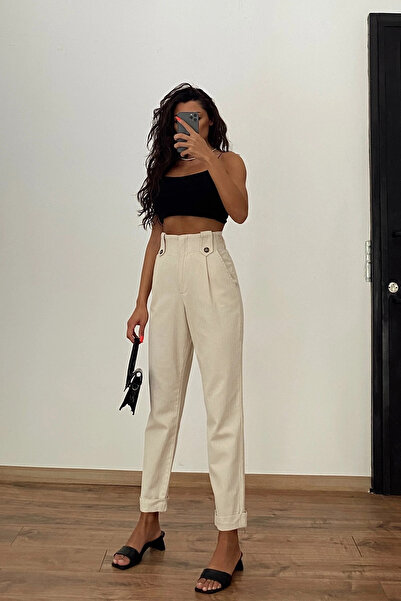 Lady Pixie Лляні штани з подвійними штанинами та еполетами