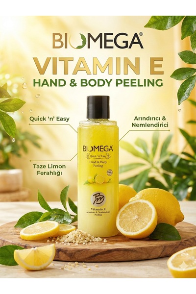 BIOMEGA Hand&body Peeling Limon 200 ml