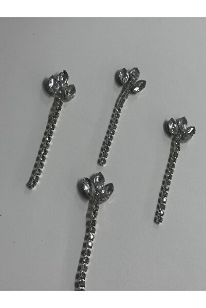 Pratik aksesuar Parlak Cam Kristal Gümüş Ütü İle Yapışan Taş Motif 10 Adet