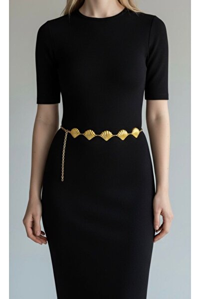 Gesa Curea de damă cu lanț auriu, curea pentru talie, curea pentru rochie, cu...