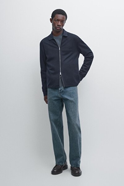 Massimo Dutti Yaka detaylı fermuarlı ceket