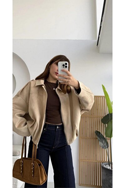 STALİ Kadın Süet Ceket Taş