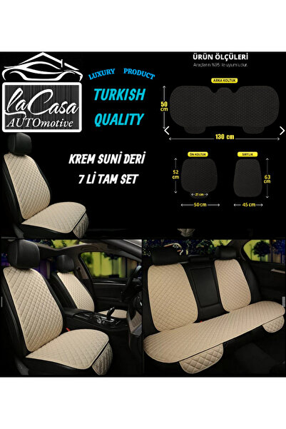 la casa Husă de scaun auto de lux LaCasa, căptușită, din piele artificială, ergonomică, ortopedică (set complet de 7 bucăți)