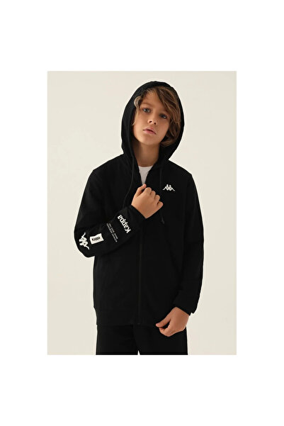 Kappa ERKEK ÇOCUK FULLZIP SWEATSHIRT - SİYAH