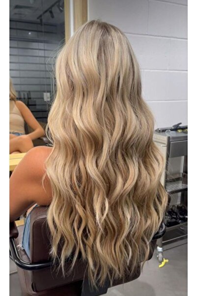 Zeysum Bal Köpüğü Yarımay Su Dalgalı Çıtçıtlı Saç Postiş 60 Cm 160 gr 2 Yan Postiş Isıya Dayanıklı