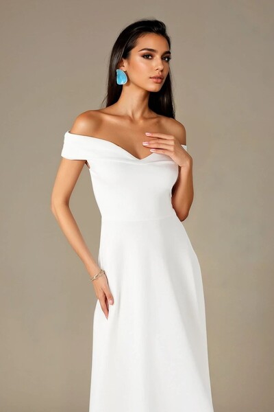 OLSAMODA ЖІНОЧА МАДОННА ЯКА СУКНЯ КЛОШ ЛІКРАЛОВА ТКАНИНА МІДІ СУКНЯ