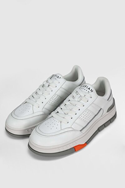 Lufian 112230239 Edwin Sneaker Men's Leather Shoes White