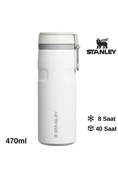 Stanley The IceFlow Twist Flip Termos 0.47 LT Termos Kupa Kamp Matara BEYAZ