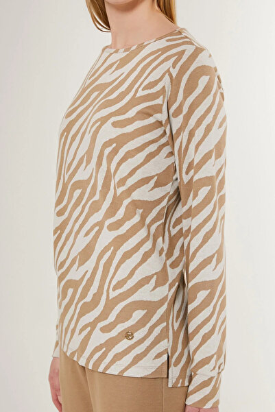 Pierre Cardin Γυναικείο μακρυμάνικο κοστούμι πιτζάμες κεκλιμένο καφέ