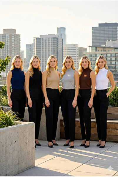 navesta 6-компонентен безръкавен дамски боди от вискоза с яка Шест рибари Съз...