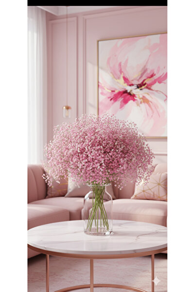 yapay çiçek evi Kuru Çiçek Doğal KOYU PEMBE Cipso 45 gram 1. Kalite Şoklanmış Bozulmaz