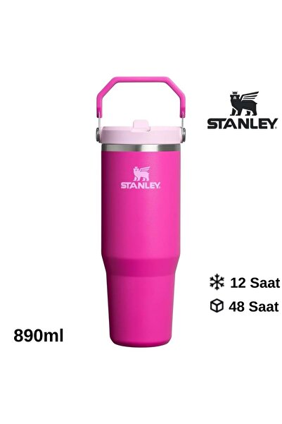 Stanley The IceFlow Flip Straw Pipetli Termos Bardak 0.89 LT Matara FUŞYA