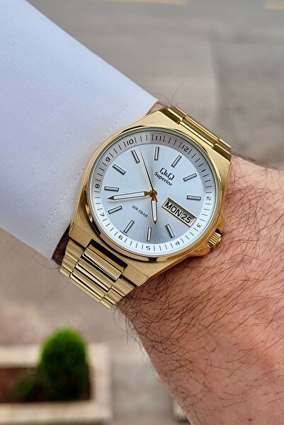 Q&Q Sarı Renk 24 Ay Garantili 40 mm Göstergeleri Aktif Paslanmaz Çelik Erkek ...