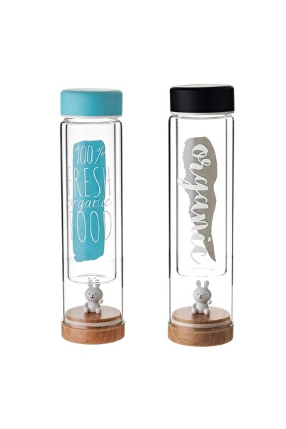 HIC طقم قوارير زجاجية حرارية قطعتين 250 مل