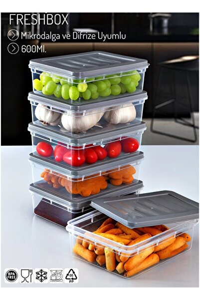 VİZYON Horizontal Freezer Organizer with Lid - Storage Container, Oven and Freezer Set