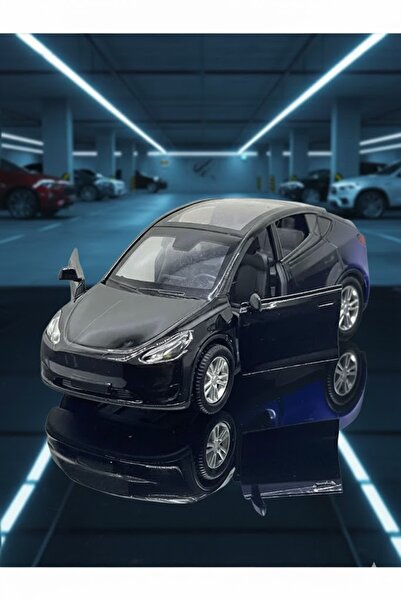 SCOWETTO Tesla Model Y Koleksiyonluk Metal Sesli Işıklı Diest Car Oyuncak mod...