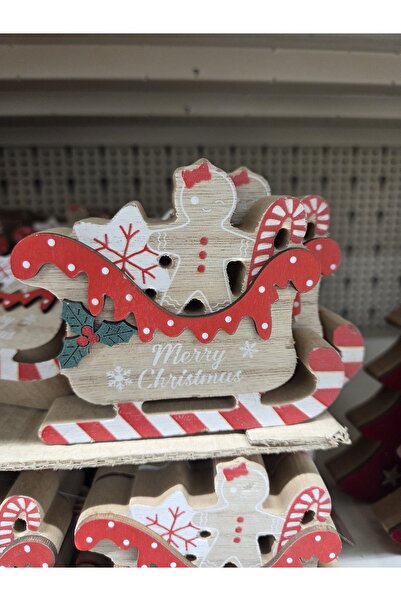 OEM Decorative Sleigh with Gingerbread Man & Lollipops 11cm