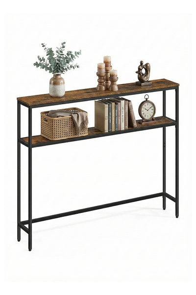 AGD Corner coffee table made of two layers of wood, with a sturdy metal frame, 100*30*90 cm