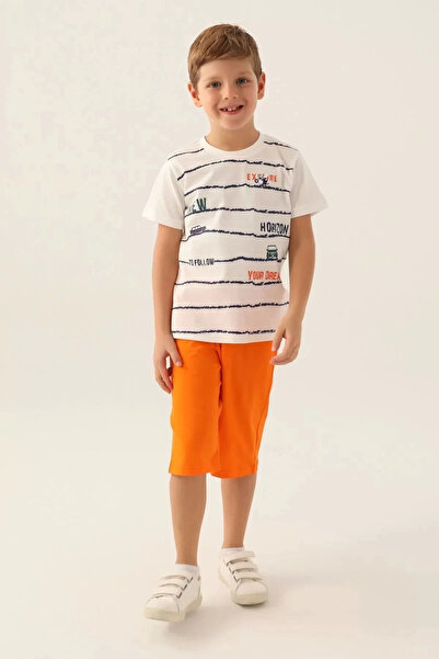 Rolypoly Boy's White Capri Set