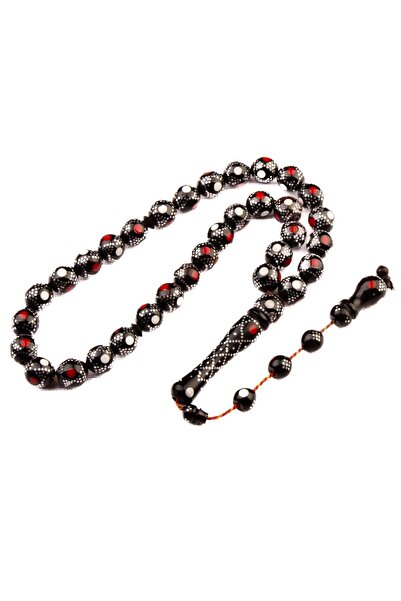 Burhan Sağlam Mercan-Sedef İşlemeli Küre Kesim Sistem Püsküllü Kuka Tesbih