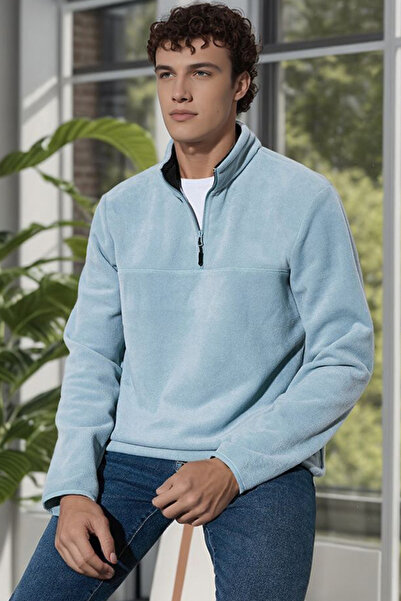 Buratti Slim Fit Anti-Pilling Non-Pilling Bato Collar Cold-Proof Fleece-Lined Fleece Men's Fleece