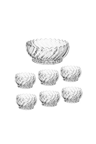 casa rosa 7-piece glass yogurt dessert serving set