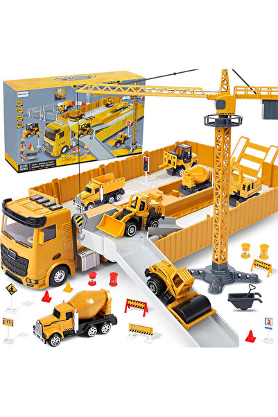 bebeLOGIC Set inginerie utilaje construcții bebeLOGIC ™ 42 de accesorii, Cami...